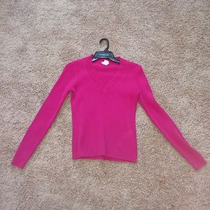 Pink V-neck Sweater